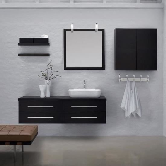 Porte-manteau Mural 4 Crochets Noir - Acier Inoxydable, Charge 3,6 Kg/crochet - Pour Salle De Bain, Chambre, Entrée