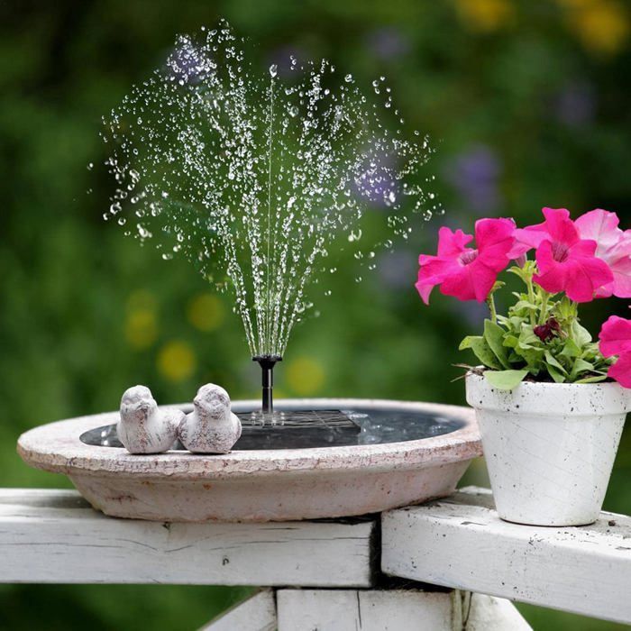 Fontaine Solaire Avec Feuille De LotusPompe De Fontaine Solaire Pour Bain Oiseauxfontaine Solaire Avec 6 Busespanneau De Fontaine Flottante Pour Ba 92414777