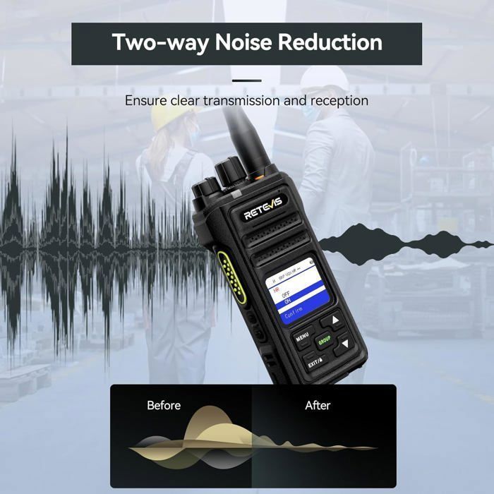 Talkie-walkie MKMXPTT MK-628 20W – 999 Canaux, NOAA, écran 4,5 Cm, Batterie 8800mAh IP54 Noir