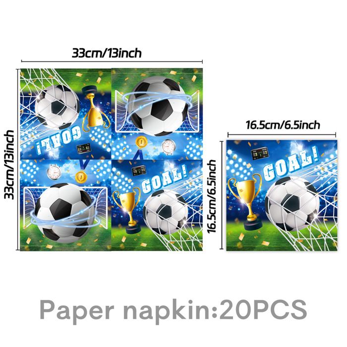 Décorations de Fête de Football Pack de Fête à Thème Sportif Comprenant des Assiettes, des Tasses, des Serviettes, une Nappe, une Bannière, pour 20 Invités Décorations de Fête de Football Pack de Fête à Thème Sportif Comprenant des Assiettes, des Tasses, des Serviettes, une Nappe, une Bannière, pour 20 Invités