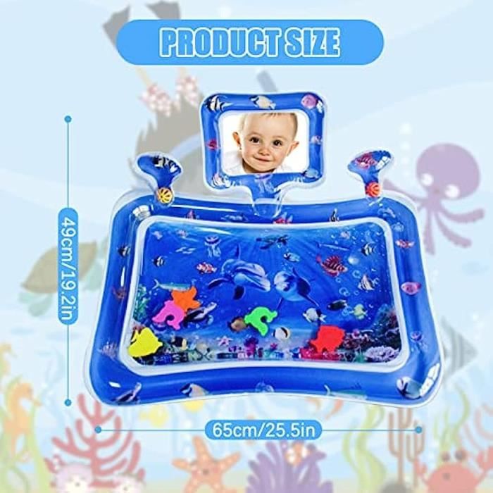 Tapis D'Eau Gonflable Pour Bébé - Jouet Sensoriel 3-12 Mois, Tapis De Jeu Éducatif Imperméable