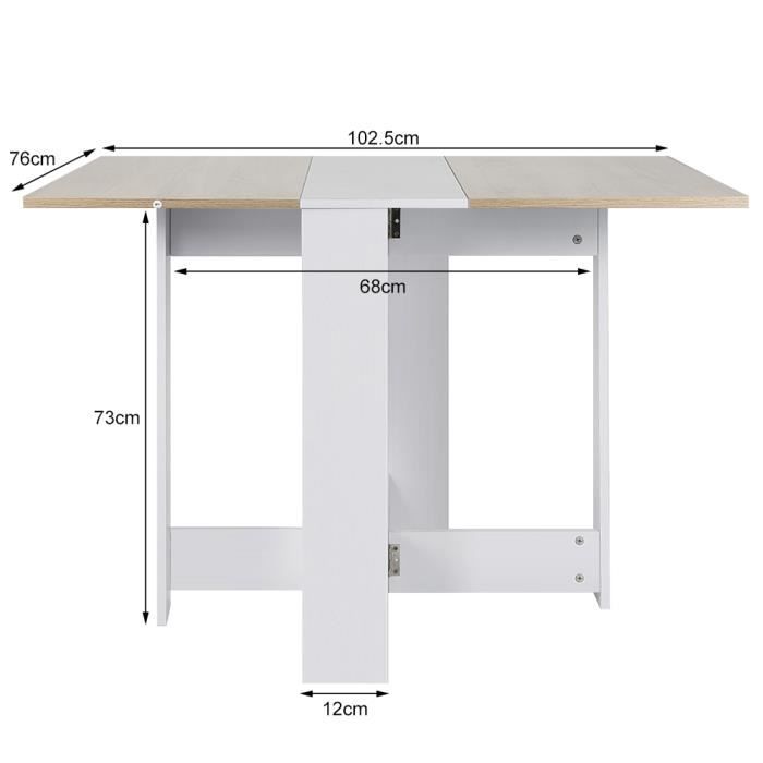 TABLE A MANGER SEULE Table pliante 103*76*73.4cm Atmosphérique et belle  Solide et fiable