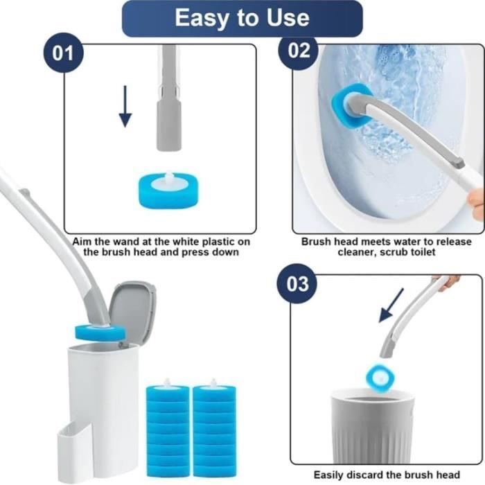 Disposable Toilet Cleaning System Disposable Toilet Brush Disposable Toilet Bowl Cleaner Wand Toilet Brush Refills Toilet Br u6878 Cdiscount Maison