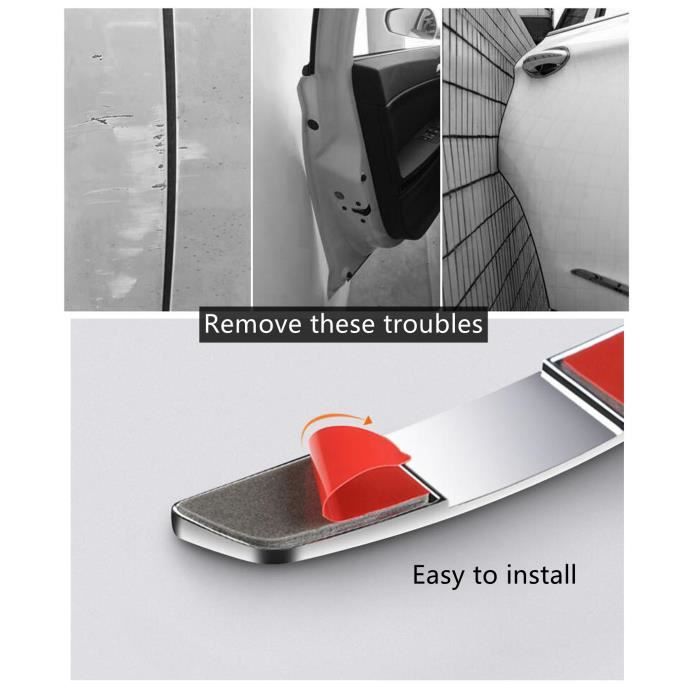 Protections Portière Et Pare-choc Voiture - 12 Bandes Anti-collision En PVC | Pour Tous Véhicules, Installation Facile - 6