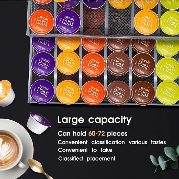 Organisateur Capsules Comptoir Porte Capsules Café JEBELE - Rangement Dolce Gusto/Nespresso - Grande Capacité 50 Capsules - Métal - Noir - Bureau/Maison Porte-capsules Café Organisateur Capsules Comptoir Porte Capsules Café JEBELE - Rangement Dolce Gusto/Nespresso - Grande Capacité 50 Capsules - Métal - Noir - Bureau/Maison Porte-capsules Café