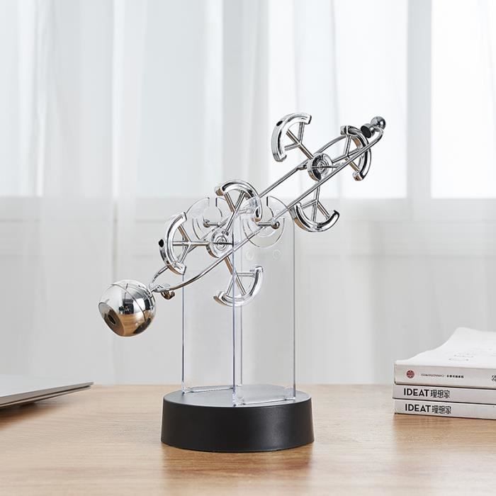 Jouet Machine à Mouvement Perpétuel – Décoration Bureau USB – Modèle Unique – Rouge