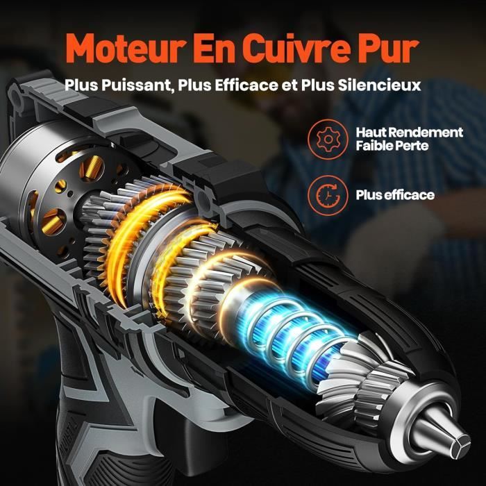 VISSEUSE - DEVISSEUSE-18V (20V MAX) Perceuse sans fil avec Bitlock