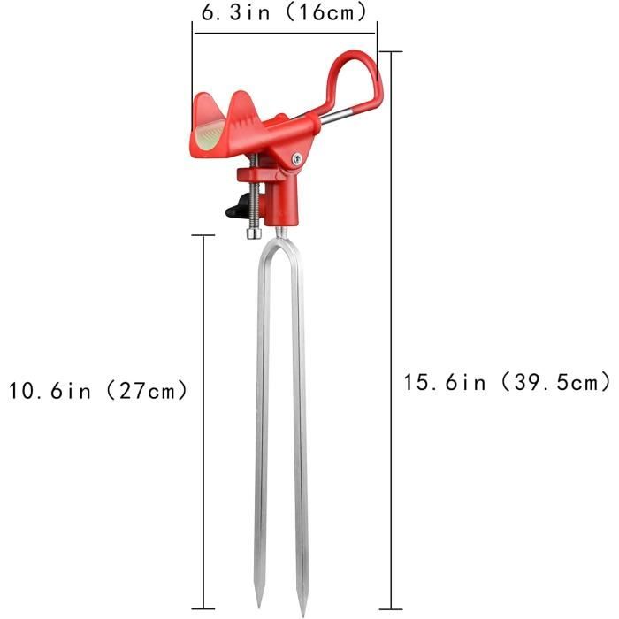 Lot De 2 Supports De Canne à Pêche Réglables 360° – Acier Inoxydable Et Nylon, Stables, Légers, Universels
