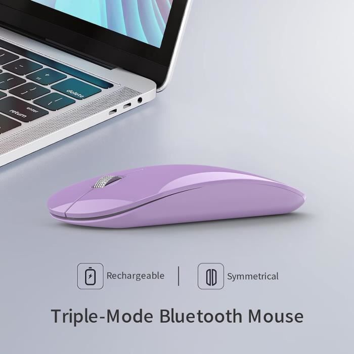 Uiosmuph U30 Souris Bluetooth, Trois Modes Souris sans Fil (BT5.1+ BT5 Uiosmuph U30 Souris Bluetooth, Trois Modes Souris sans Fil (BT5.1+ BT5