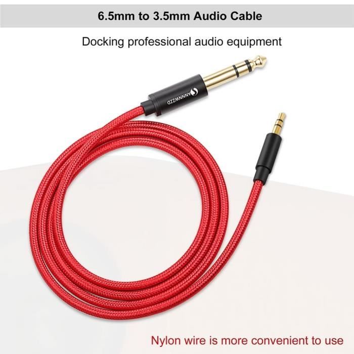 Câble Audio Extension 3.5mm Mâle-Mâle 3 Mètres - Pour Casques, Smartphones - Marque Uxcell - Neuf
