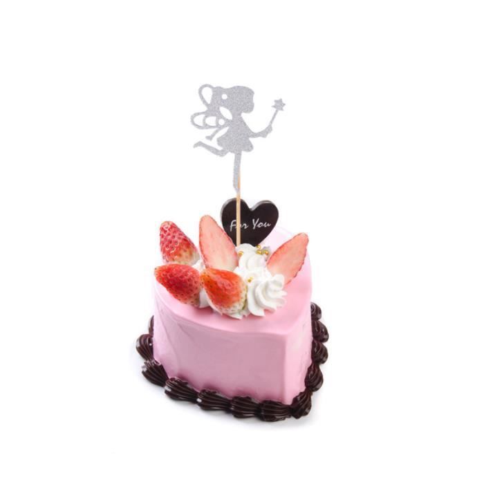 10pcs belle petit modèle d'ange Cake Toppers paillettes de gâteau