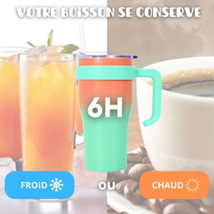 Gobelet Isotherme Pokémon 1200ml - Acier Inox, Garde Le Chaud 5h Et Le Froid 17h, Avec Paille Et Poignée