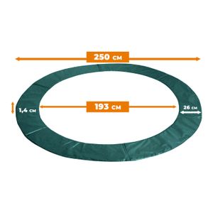 Coussin De Protection Ressorts Trampoline 14FT/427 Cm - Couverture Universelle Bords Trampoline Intérieur Extérieur