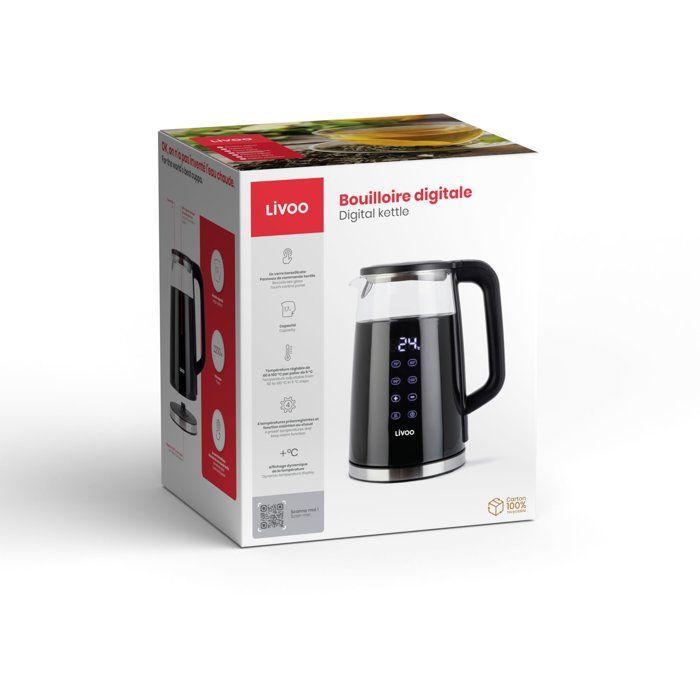 Avis Bouilloire en verre MD-326T thermostat réglable avec infuseur à