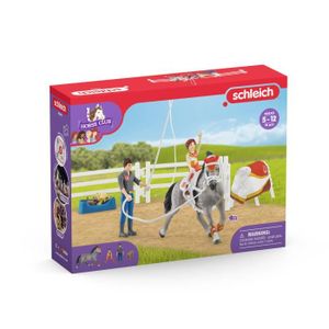 Barbie Coffret Toilettage Des Chevaux – Poupée Blonde, 2 Chevaux, +20 Accessoires – HGB58