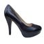 Escarpin talon aiguille haut a plateforme femme chaussure cuir simili FY8012