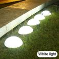 Couleur d'émission lumière blanche Lampe solaire imperméable en forme de demi-boule, luminaire décoratif d'ex-0