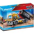 PLAYMOBIL - 70444 - City Action La Construction - Camion avec benne et plateforme-0