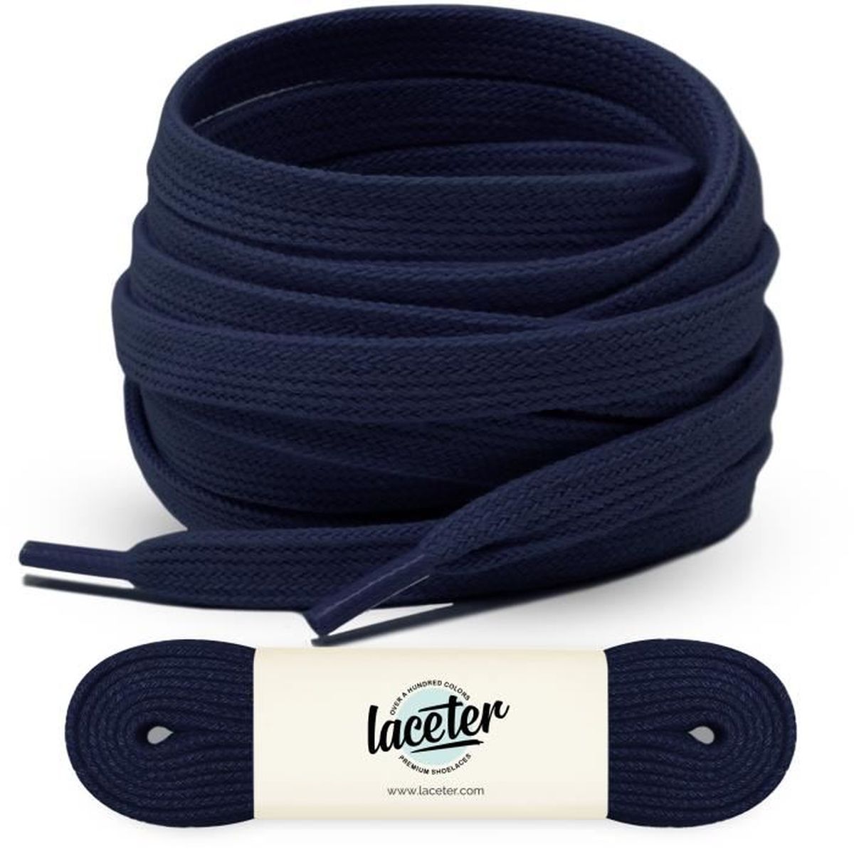 Lacets bleu marine 120cm store
