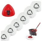 JIANGZHA 6pcs Vadrouilles de Rechange pour Vileda O-Cedar Turbo 2 en 1 EasyWring & Clean Compatible Têtes de balai Pour Vileda Recharge