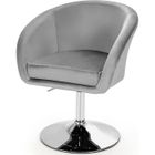 GOPLUS Chaise de Coiffeuse en Velours, Tabouret de Bar Réglable en Hauteur 13CM,Pivotant à 360°avec Dossier Rond&Base en
