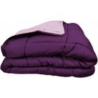 Couette chaude Bicolore Gamme Microfibre "Cocoon Non feu" Toison d'or - Cocoon Prune Parme - 140 x 200 cm pour lit 1 place