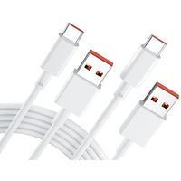 LOT de 2 Cable USB C [1 M] Cable USB de Type C 6A Câble Chargeur rapide pour Samsung Galaxy S20 S8 S9 S10 S21 A50 A51 A40 A20e[995]