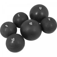 Lot de 6 Slam Balls - GORILLA SPORTS - De 3 à 20 KG - En Caoutchouc - Pour Fitness et Réadaptation Musculaire