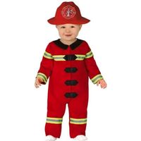 Déguisement de pompier bébé - DisfraZZes - Casque et combinaison - Blanc - Polyester - Intérieur