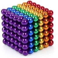 AS12849-Cube magnétique magique Buckyballs 216 billes 5mm 6 couleurs