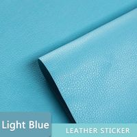 Papier peint,Light Blue-50CM x 137CM--Patch de réparation auto adhésif en cuir PU, pour sièges de voiture, papier peint imperméable