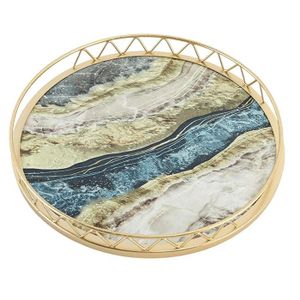 Accessoire Pour Le Vin - Plateau De Service Dom Pérignon En Marbre Blanc Et Gris Marbre