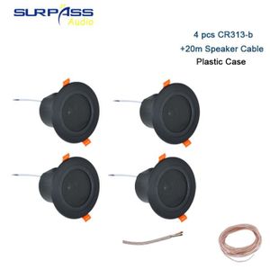 HAUT PARLEUR VOITURE Câble spk-b-20m 4PCS-HOCeiling-Haut-parleur en aluminium résistant à l'humidité, système de musique de fond,