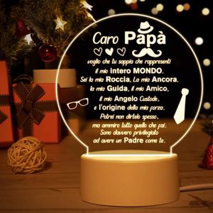 OBJET DÉCORATIF Cadeau Papa Lumière De Nuit Avec Acrylique Pour Fê