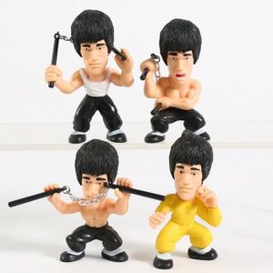 FIGURINE - PERSONNAGE Lot 4 figurines BRUCE LEE film Kung-Fu le jeu de l