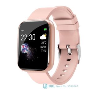 MONTRE CONNECTÉE Montre connectée,Mode bande intelligente femmes hommes Smartband pour Android IOS Bracelet Bracelet intelligent - Type I5 pink
