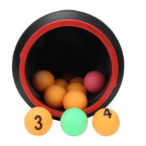 BALLE TENNIS DE TABLE Jouet de décompression de balles de numéro de loterie d'activité de loisirs, balle de ping-pong avec seau pliable (Jaune) 1100273