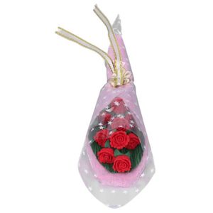 FLEUR ARTIFICIELLE Drfeify Dollhouse Mini Rose Bouquet Dollhouse Rose