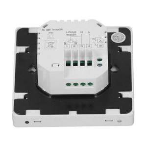 THERMOSTAT D'AMBIANCE WIP Thermostat numérique intelligent programmable avec affichage LCD 230V 5 ℃‑45 ℃ pour l'eau de chaudière 8.7x8.7x4cm