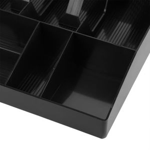HONEY BEAR tiroir de caisse enregistreuse 16 pouces en acier épais, 8  compartiments monnaie et 5 billets, compatible avec imprimante à reçus POS  12V et caisse enregistreuse avec interface RJ11, noir 
