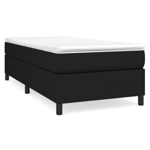 SOMMIER Sommier à ressorts de lit Noir - FAFEICY - 90x190 cm - A ressorts - Pieds de lit inclus