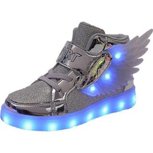 ❤️Chaussures de Chaussettes Élasticité Enfant Couleurs de LED Lumineuse Sneakers Fille Garcon Respirant Fond Mou Antidérapant Casual Youngii 