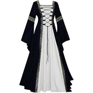 ROBE  Femmes Robe Medievale A Manches Longues Vintage V