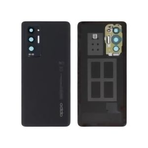 Vitre Arrière (cache Batterie) Avec Adhésif Pour Oppo Reno Noir - Neuf Sous Emballage D'origine