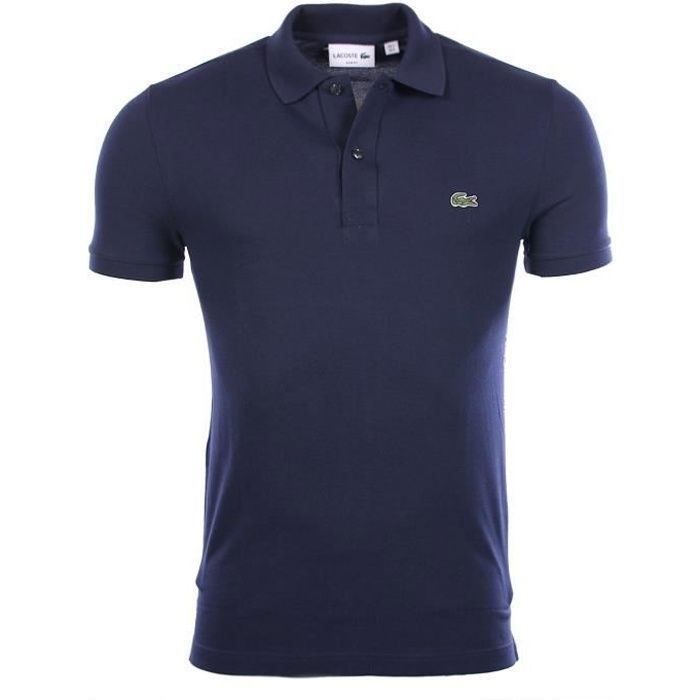 Polo lacoste bleu homme top