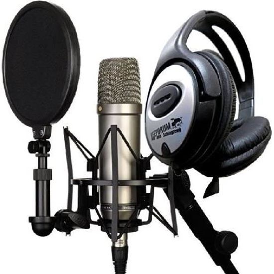 Kit Micro Rode NTG-5 : Micro Directionnel Broadcast Pro + Casque Keepdrum - Idéal Tournage, Podcast & Studio