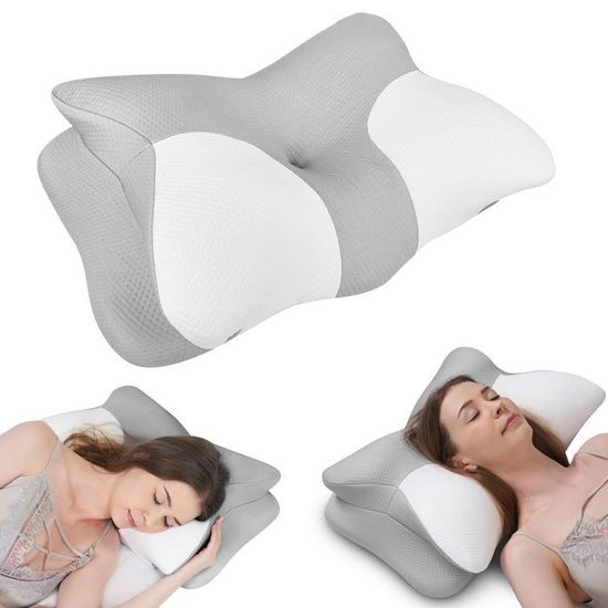 Coussin rouleau sous la nuque et des lombaires Bertoni 40x15cm mousse thermoactive Iris main image 1
