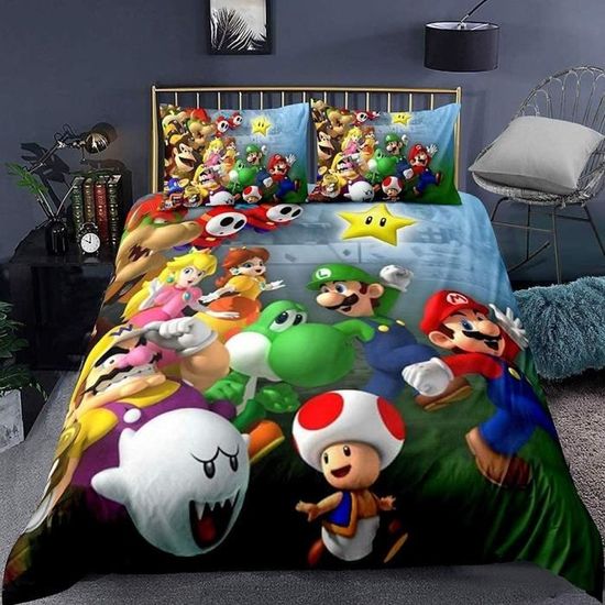 SUPER MARIO - PARURE DE LIT - HOUSSE DE COUETTE… - Maison SUPER MARIO - PARURE DE LIT - HOUSSE DE COUETTE… - Maison