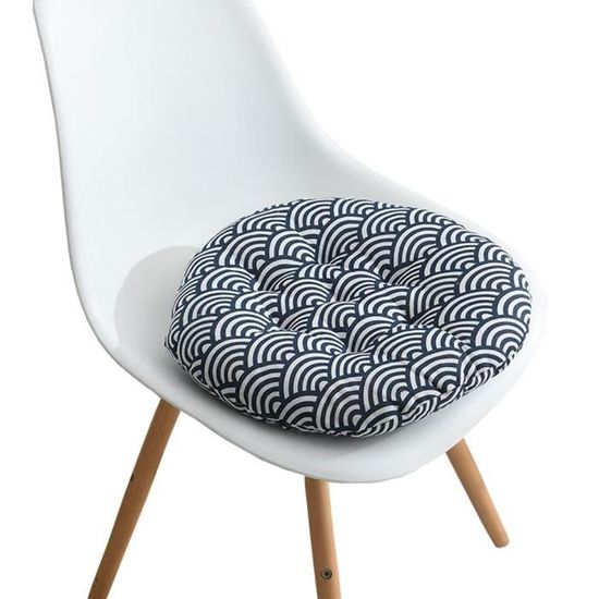FANSU Coussin De Chaise Rond Fleurs Imprimé - Galette Épaisse Et Respirante 40x40cm
