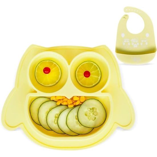 Assiette/Bol à Ventouse Avec Couvercle Pour Bébé - Neuf Multicolore